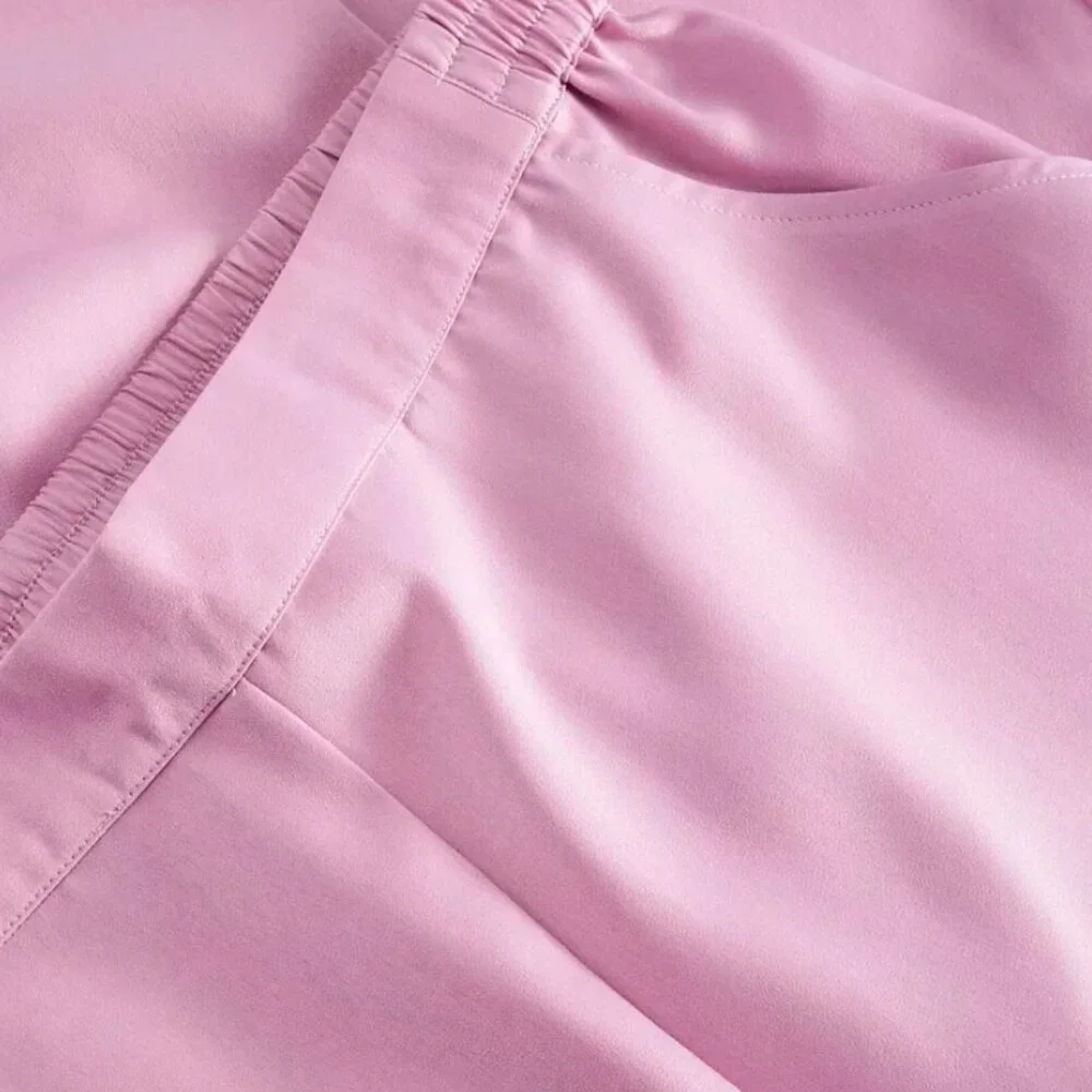 State of Day 2-Pc. Crepe de Chine Short-Sleeve Pajama Set Mauve NWT - Picture 4 of 8